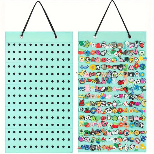 Hanging storage Display For shoe charms & Pins | Aqua Green