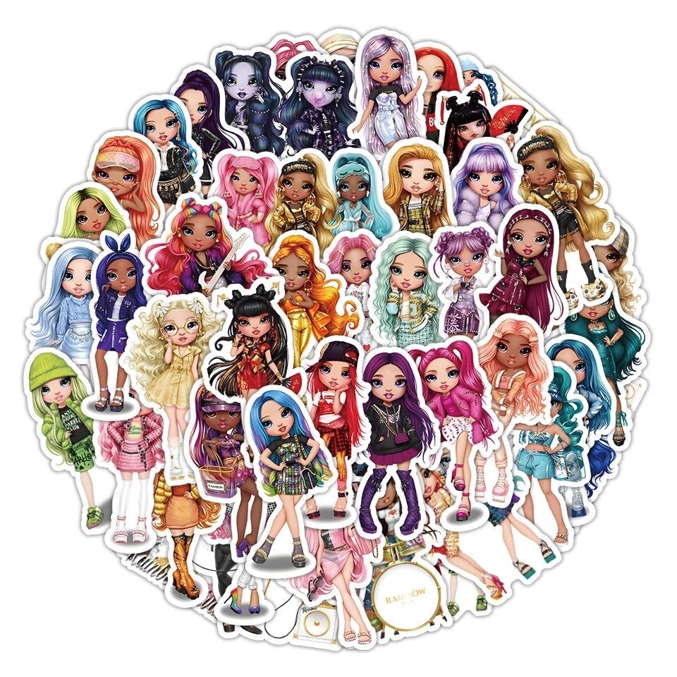 Rainbow Doll Stickers | Bundle of 15pcs (random selection)
