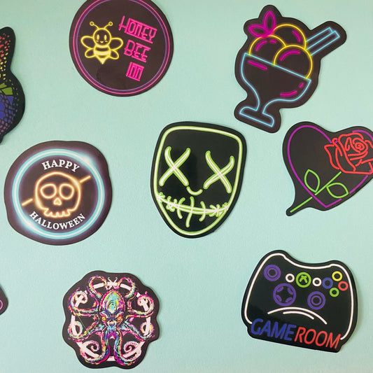 Neon Themed Stickers | Bundle of 15 packs