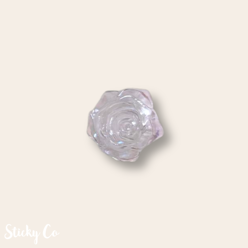 Iridescent Gem & Rose | Shoe Charms