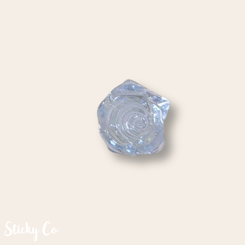 Iridescent Gem & Rose | Shoe Charms