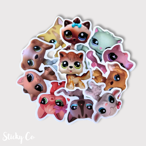 Big-Eyed Pet Stickers | Cute Animal Sticker Pack – 15 Pieces