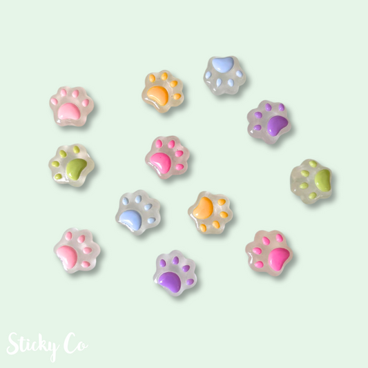 Pastel Paw Print | Shoe Charms