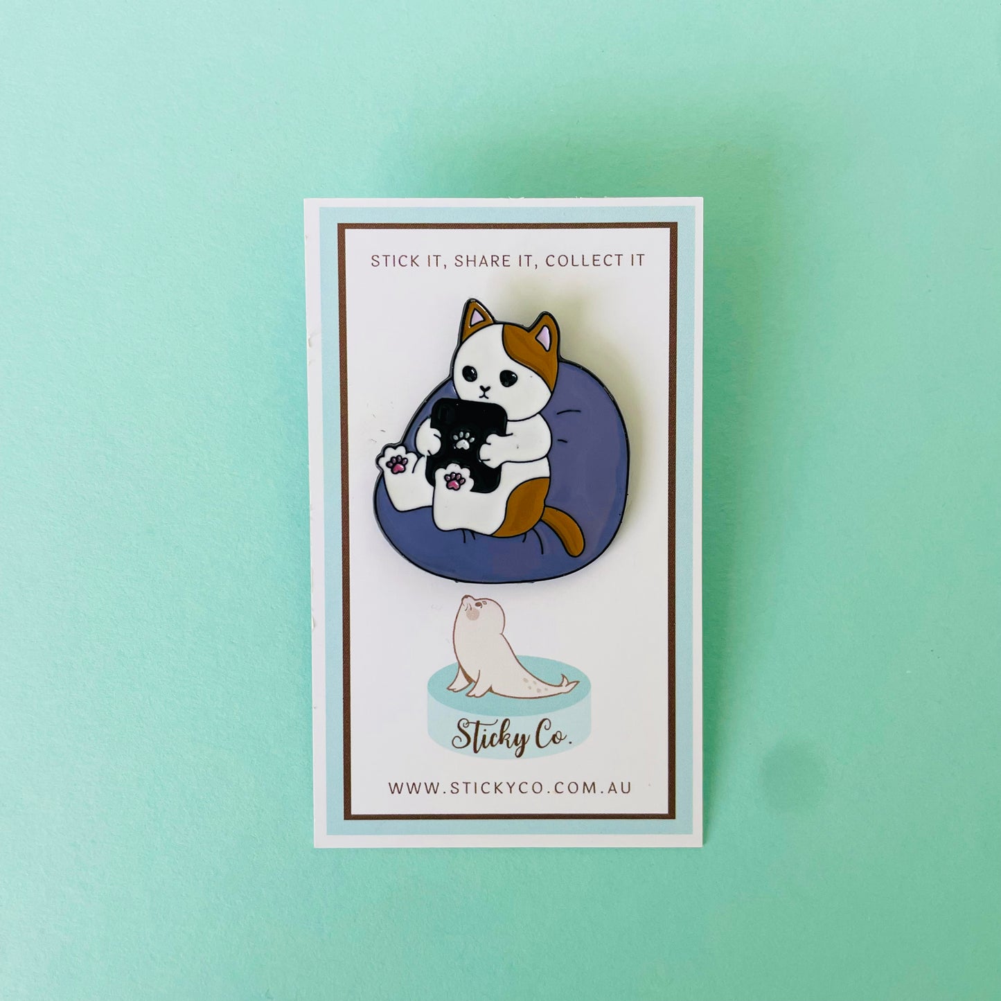 Cat Gamer | Enamel Clothing Pin
