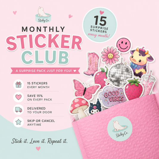 Monthly Sticker Club Australia | 15 Vinyl Stickers Delivered Every Month
