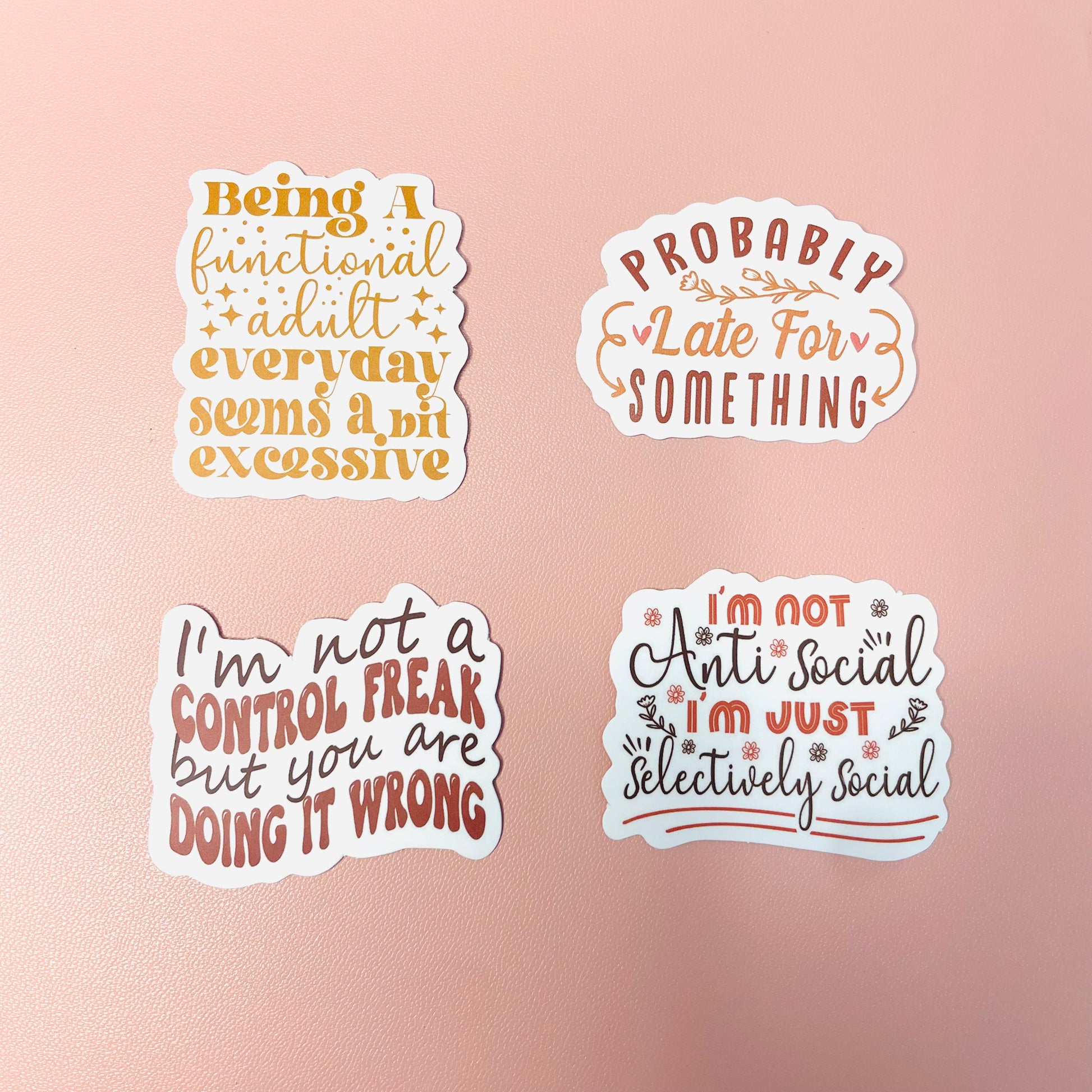 Mini Quote Stickers – Pack of 4 – Sticky Co