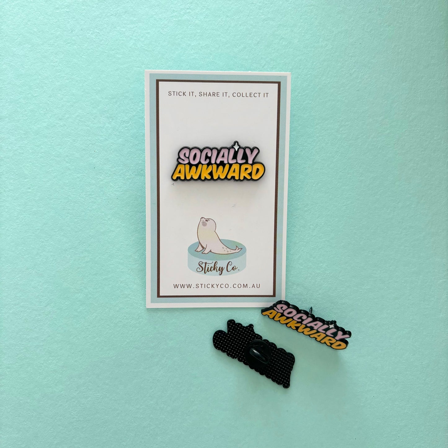 Socially Awkward | Enamel Clothing Pin