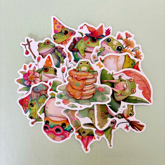 Frog friends| Sticker Bundle (15pcs x random selection)