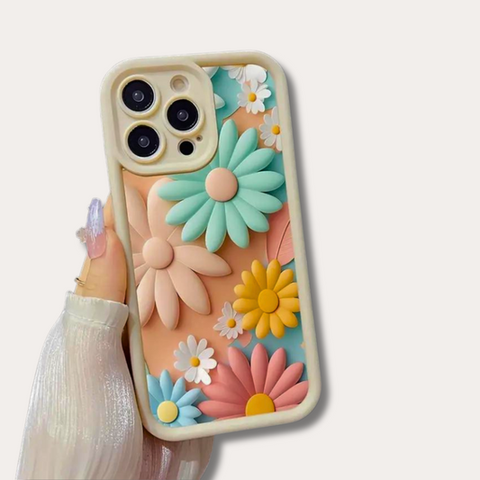 Silicone Floral Print iPhone Case