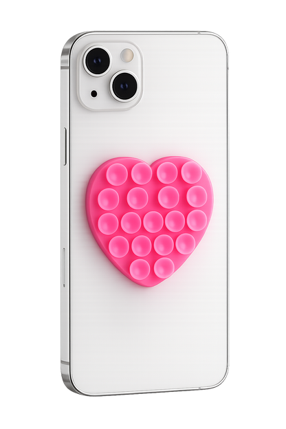Heart Phone Suction Grips | Pack of 3