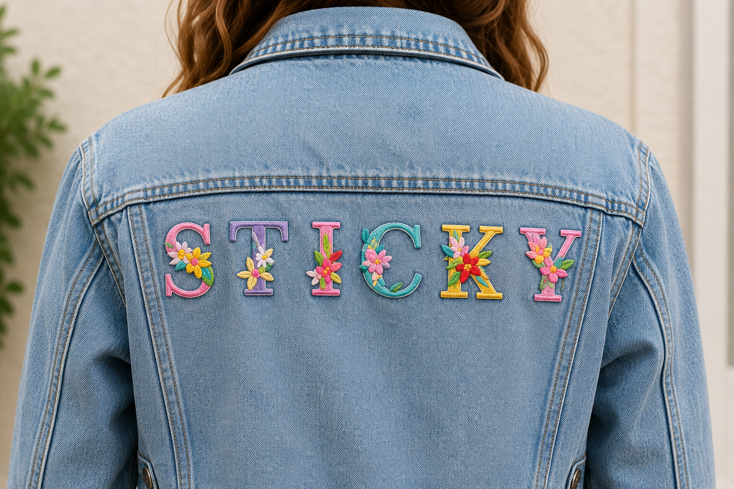 Floral Alphabet Iron-On Letter Patches | A–Z Embroidered Letters