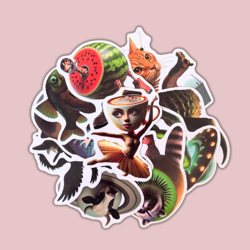 Italian Brain Rot Sticker Pack – 15 Absurd Surrealist Designs