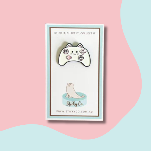 Kitty Controller | Enamel Clothing Pin