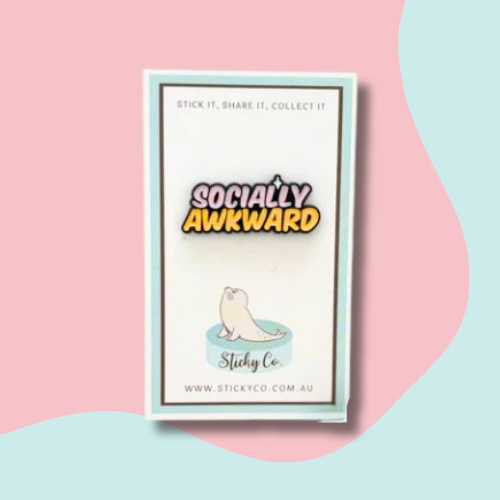 Socially Awkward | Enamel Clothing Pin