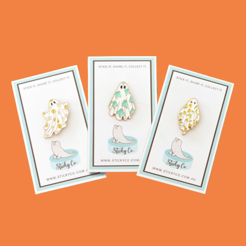 Cute Ghost Enamel Pins – 5 Spooky-Cute Styles
