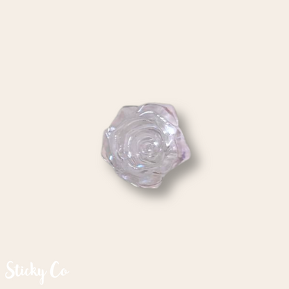 Iridescent Gem & Rose | Shoe Charms