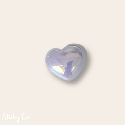 Iridescent Gem & Rose | Shoe Charms