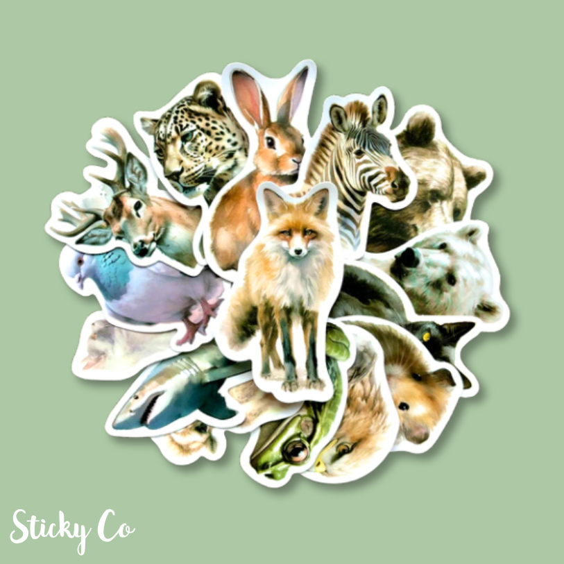 Animal Stickers | Bundle of 15 pcs