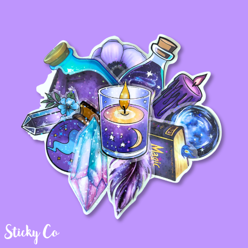 Mystic Crystal Translucent Stickers | Pack of 15