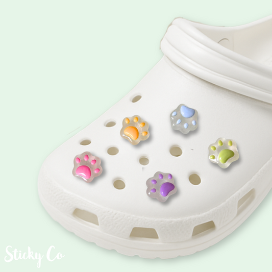 Pastel Paw Print | Shoe Charms