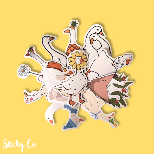 Cottagecore Goose Stickers | Pack of 15