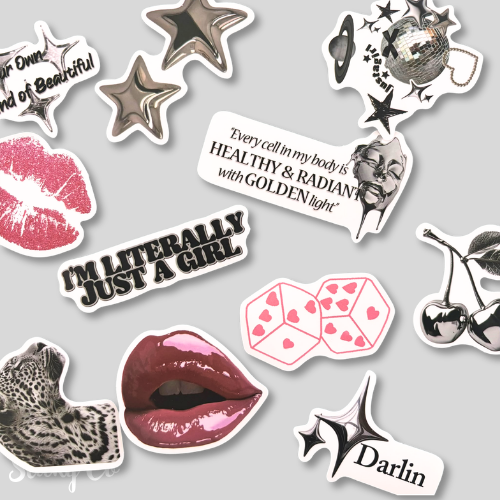 It Girl Aesthetic Stickers | Pack of 15