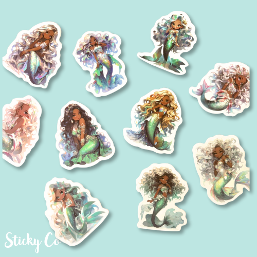 Mermaid Stickers | Bundle of 10