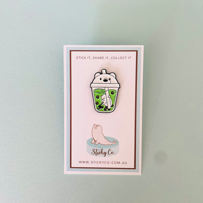 Bubble Tea | Enamel clothing pin