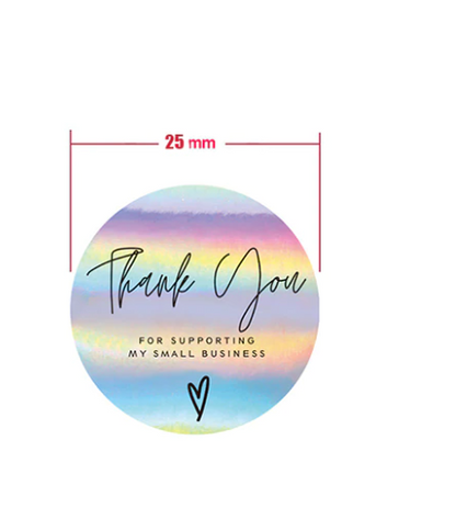 Thank you Business Stickers | Small 2.5cm