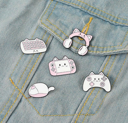 Kitty Controller | Enamel Clothing Pin