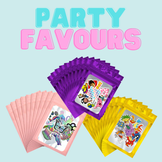 Party Favour sticker packs | 2 weeks notice
