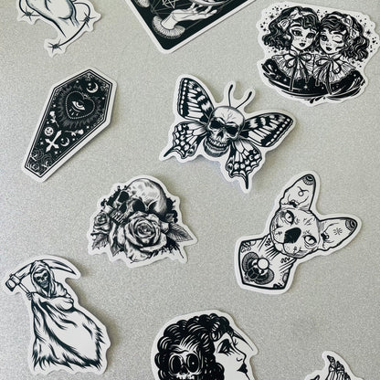 Goth Tattoo Art Stickers | Bundle of 15pcs