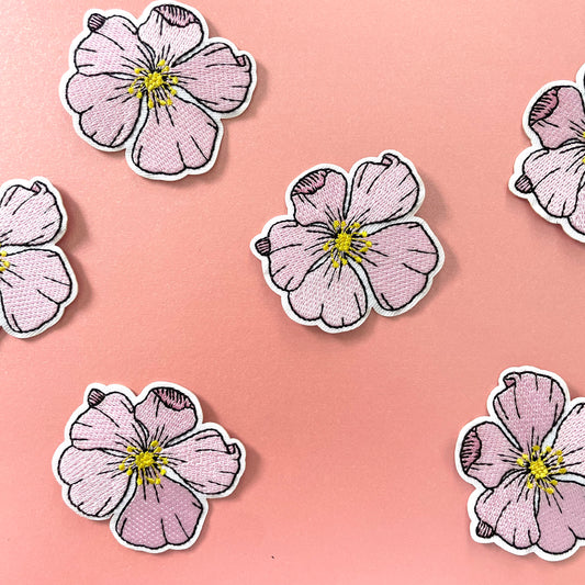 Pink Hibiscus Flower Clothing Patch