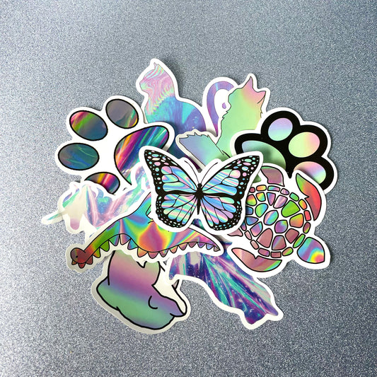 Holographic style stickers 